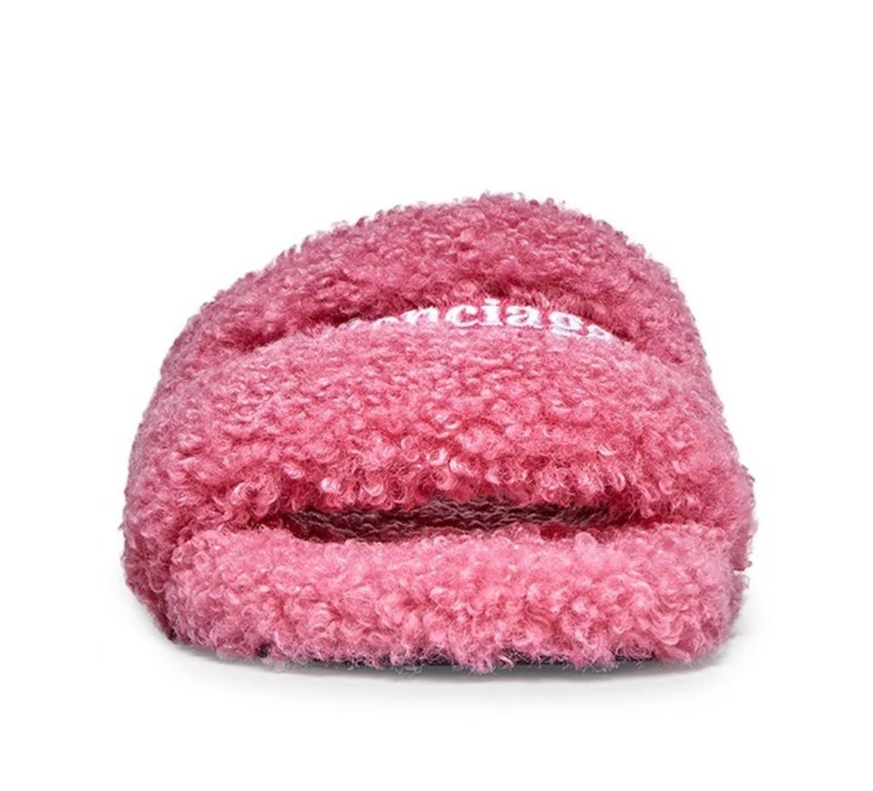 Balenciaga Furry Slide Pink  654261WBDZ05096