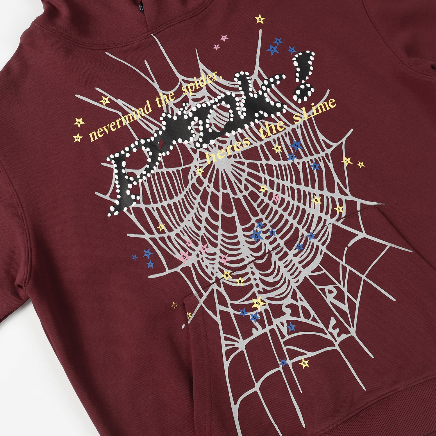 Sp5der Hoodie Burgundy