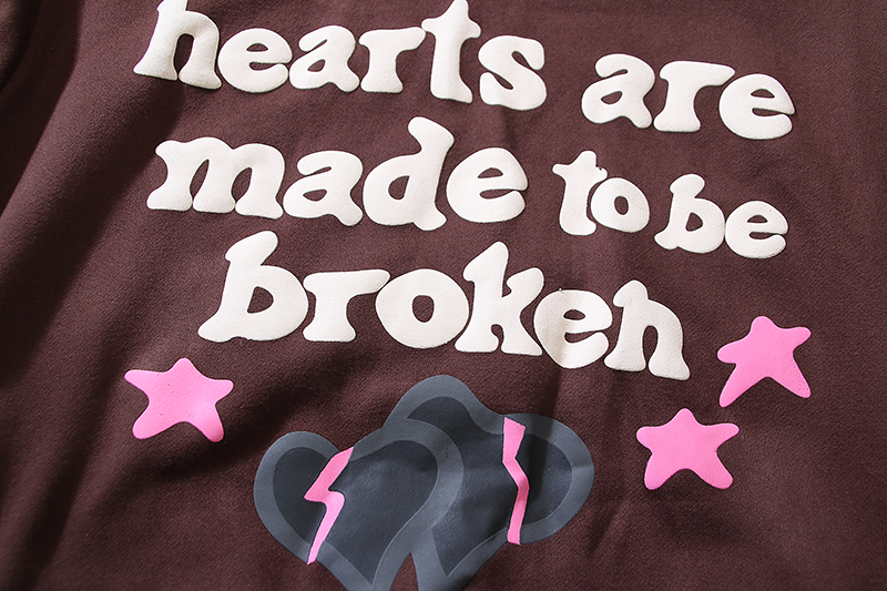 Sp5der Hoodie Pink Brown