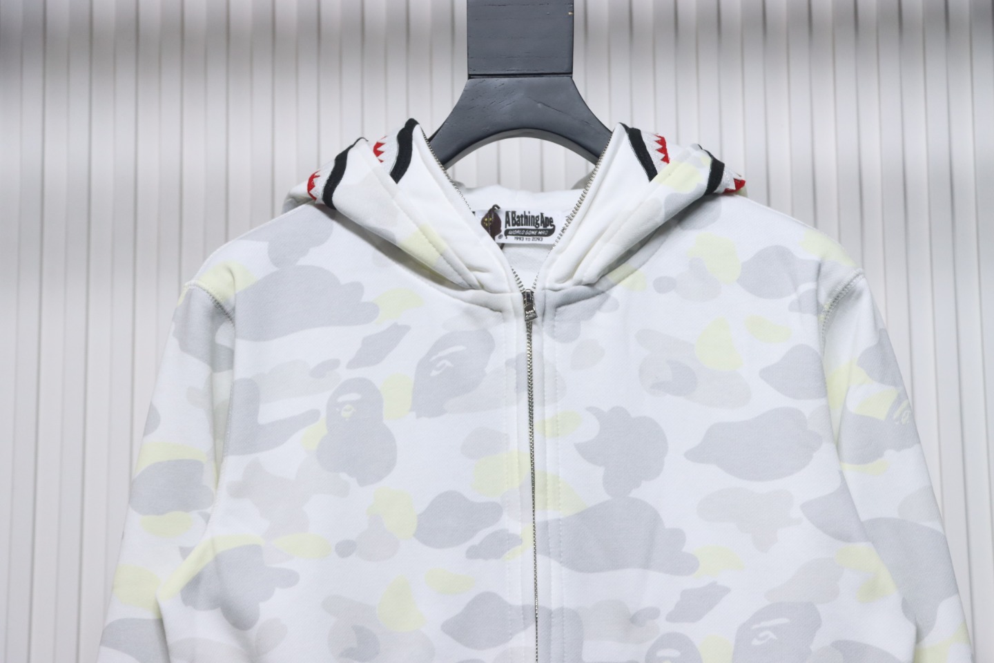 BAPE Shark's Head Tiger's Head Zipper Luminous Camouflage Double Hoodie