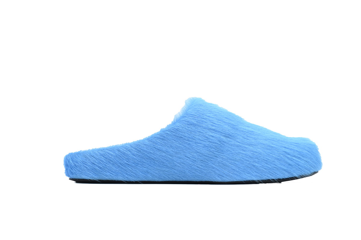 Marni Long-hair Calfskin Fussbett Sabot Blue SBMR000600P412200B50