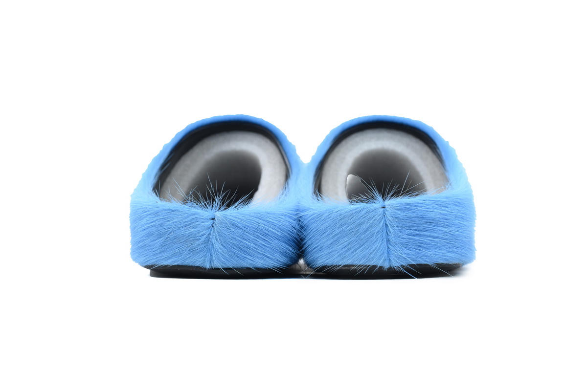 Marni Long-hair Calfskin Fussbett Sabot Blue SBMR000600P412200B50