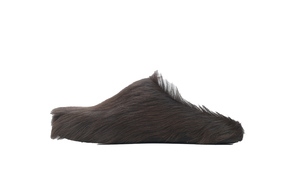 Marni Long-hair Calfskin Fussbett Sabot Brown SBMS004601P412200M37