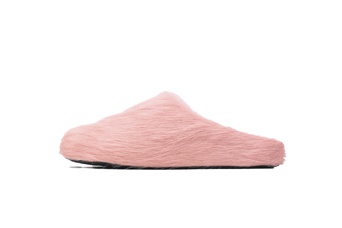 Marni Long-hair Calfskin Fussbett Sabot Pink SBMS004601P412200C29