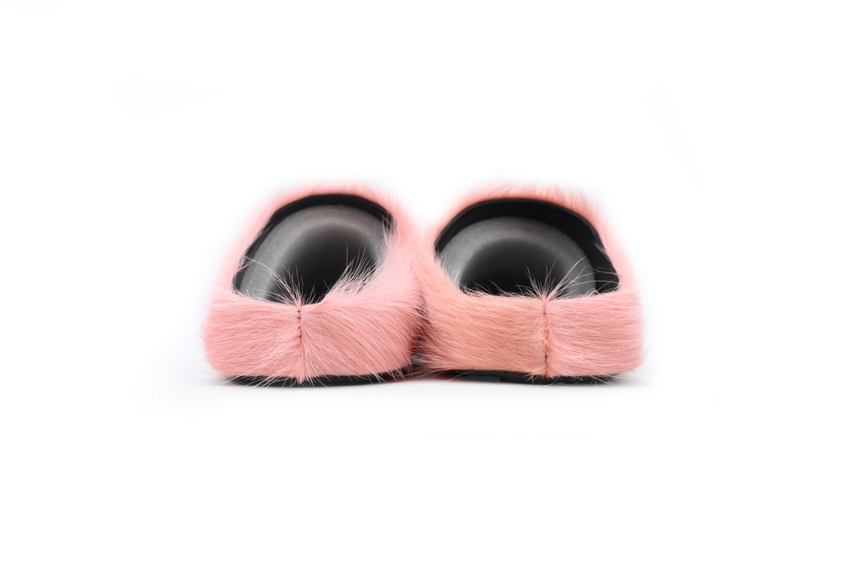 Marni Long-hair Calfskin Fussbett Sabot Pink SBMS004601P412200C29