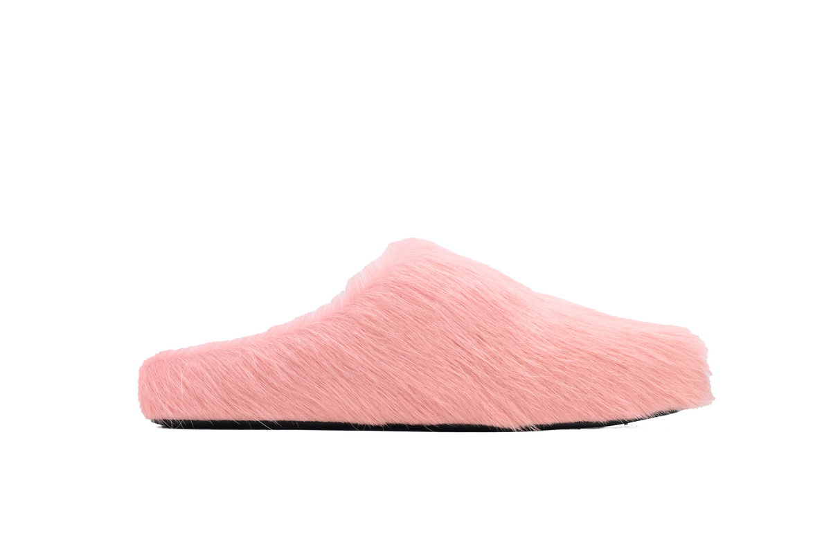 Marni Long-hair Calfskin Fussbett Sabot Pink SBMS004601P412200C29