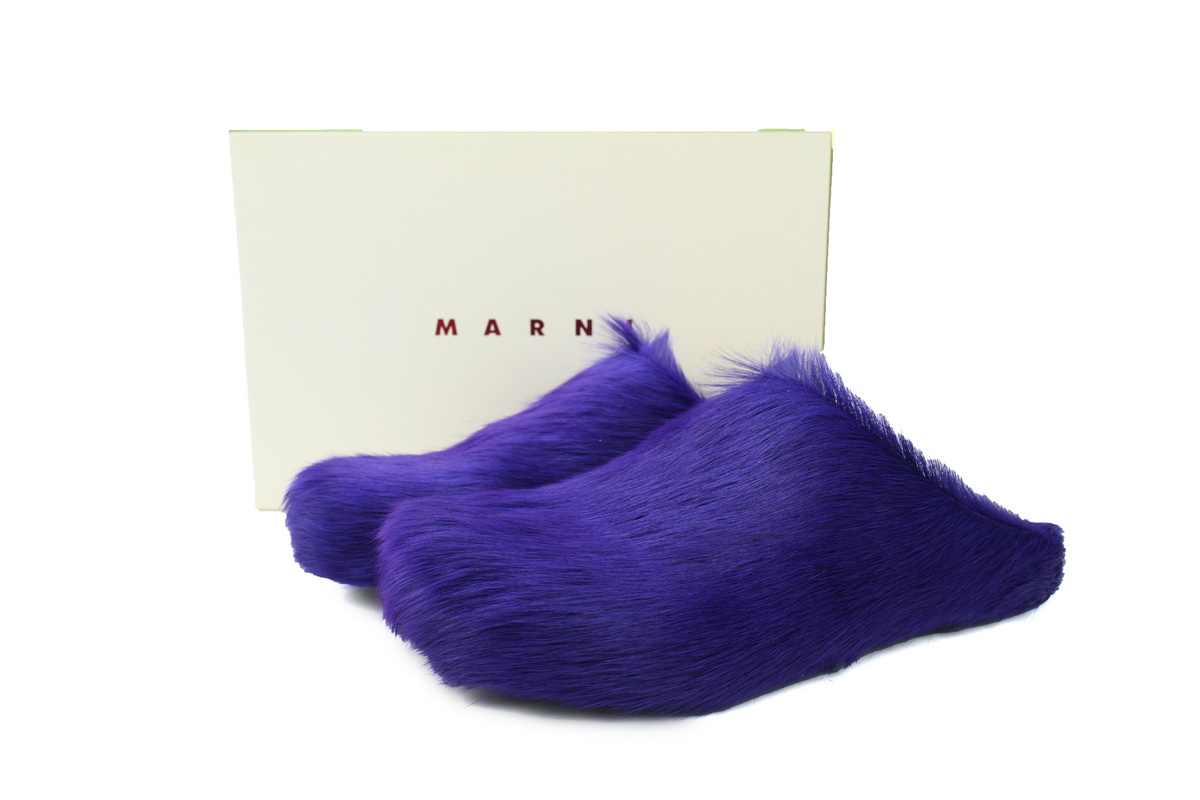 Marni Long-hair Calfskin Fussbett Sabot Purple SBMR000600P623600C74