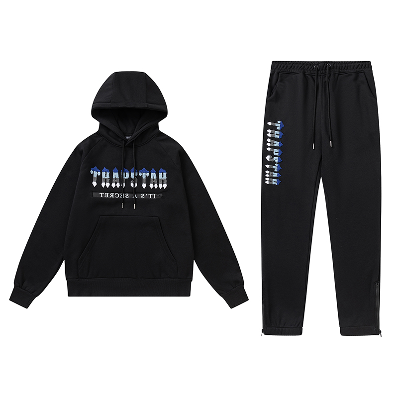 Trapstar Hoodie Tracksuit-8854 Black